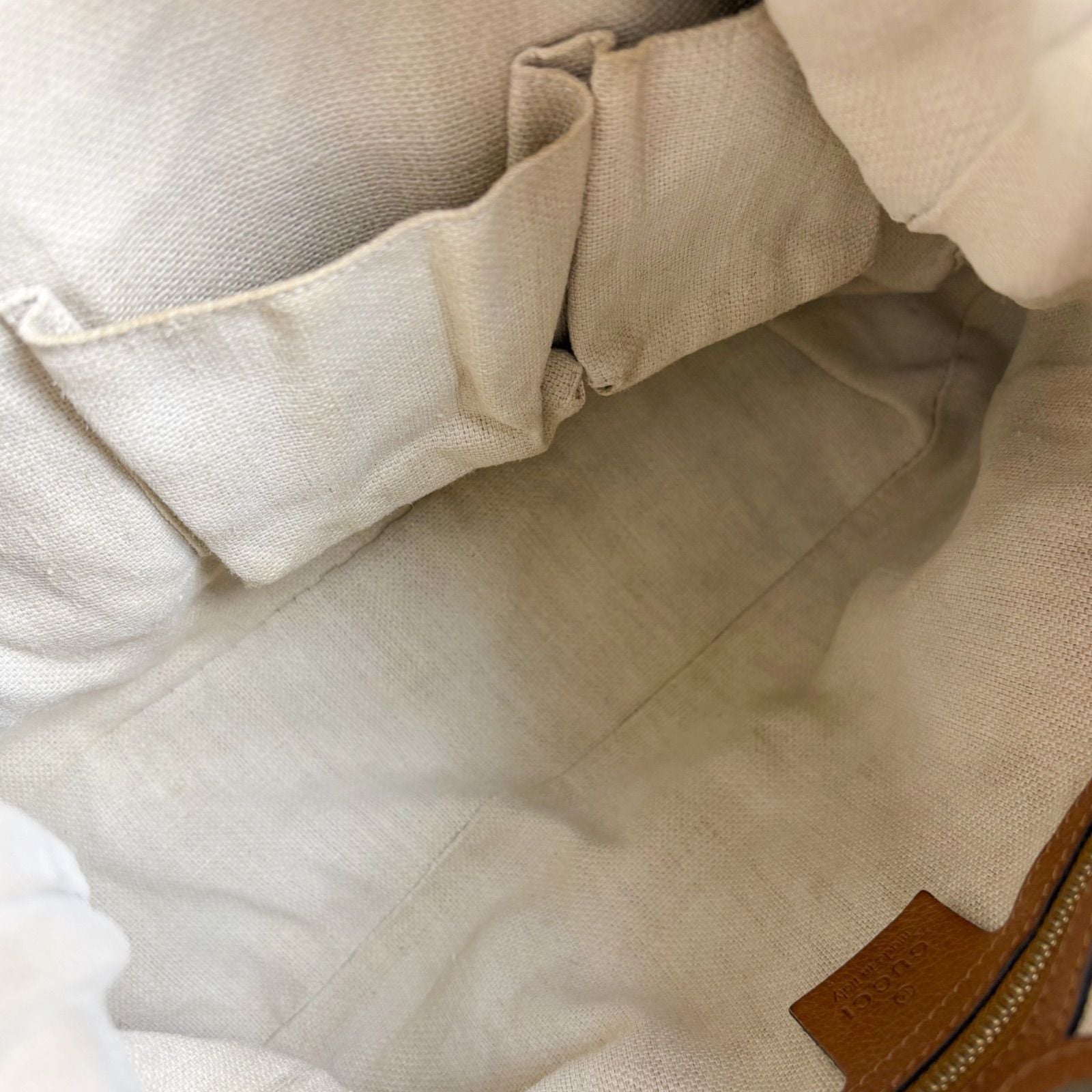 Gucci Shoulder Bag Gg Canvas 257026 Canvas Brown Tassel Charm Fringe Hobo Soho