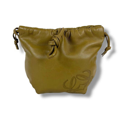 Loewe Mini Shoulder Bag Anagram Logo Nappa Leather Khaki Beige Flamenco Knot