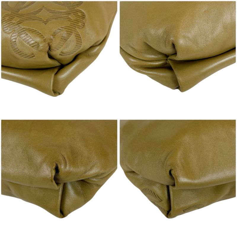 Loewe Mini Shoulder Bag Anagram Logo Nappa Leather Khaki Beige Flamenco Knot