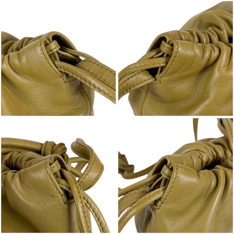 Loewe Mini Shoulder Bag Anagram Logo Nappa Leather Khaki Beige Flamenco Knot