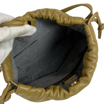 Loewe Mini Shoulder Bag Anagram Logo Nappa Leather Khaki Beige Flamenco Knot