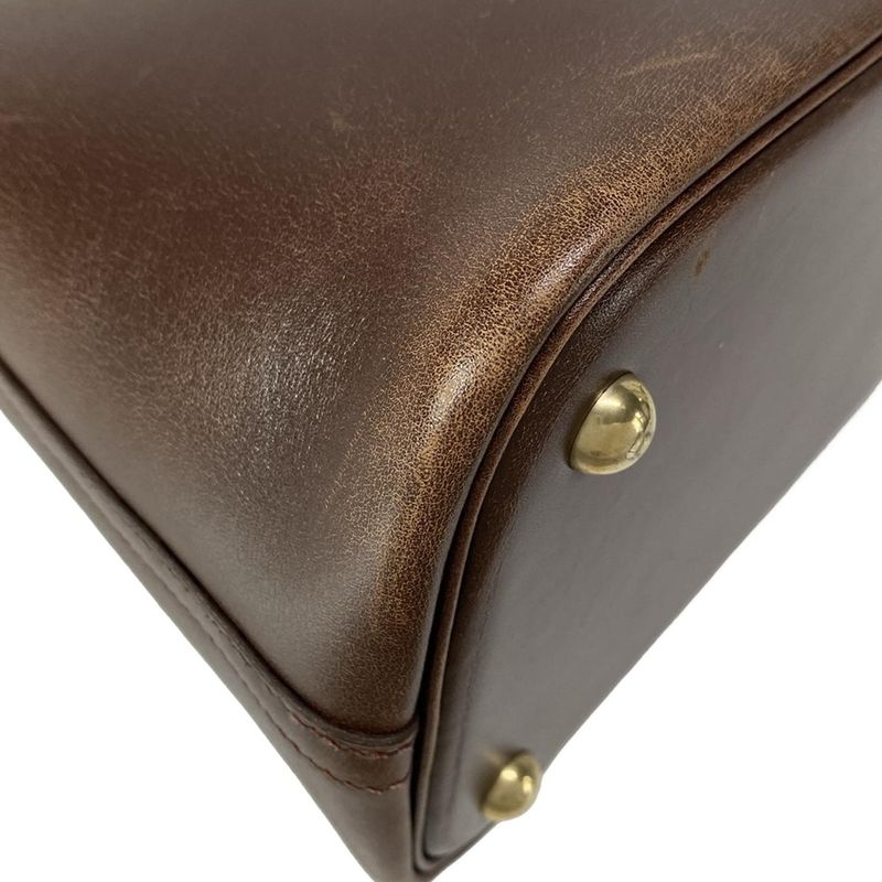 Hermes Bolide 37 Dark Brown Gold Hardware Handbag