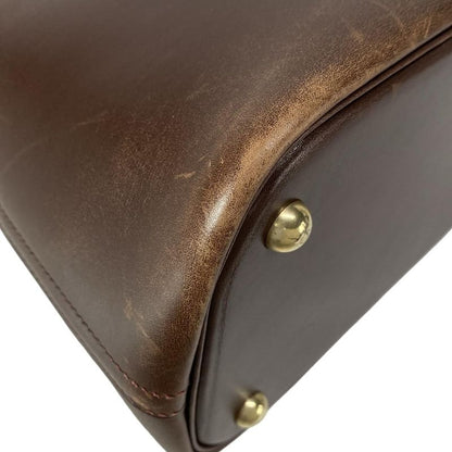 Hermes Bolide 37 Dark Brown Gold Hardware Handbag