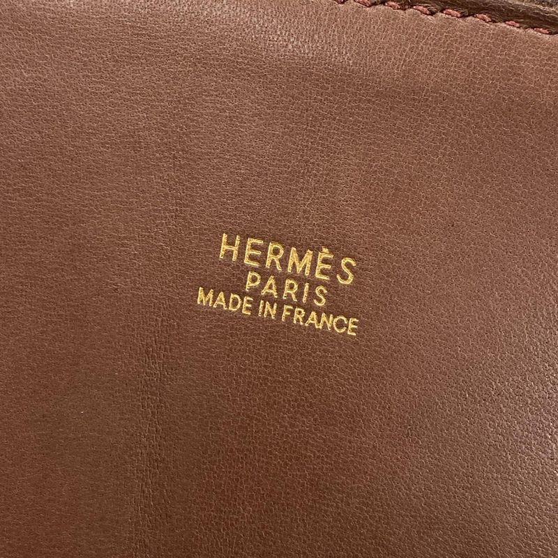 Hermes Bolide 37 Dark Brown Gold Hardware Handbag