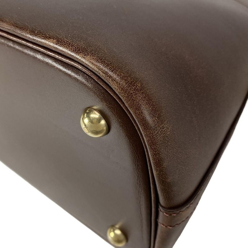 Hermes Bolide 37 Dark Brown Gold Hardware Handbag