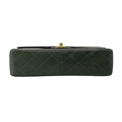 Chanel Shoulder Bag Matelasse Dark Green Chain Shoulder Gold Hardware Lambskin