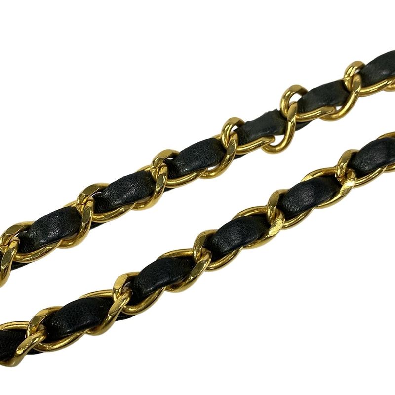 Chanel Shoulder Bag Matelasse Dark Green Chain Shoulder Gold Hardware Lambskin