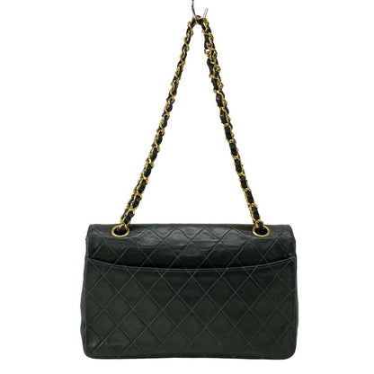 Chanel Shoulder Bag Matelasse Dark Green Chain Shoulder Gold Hardware Lambskin