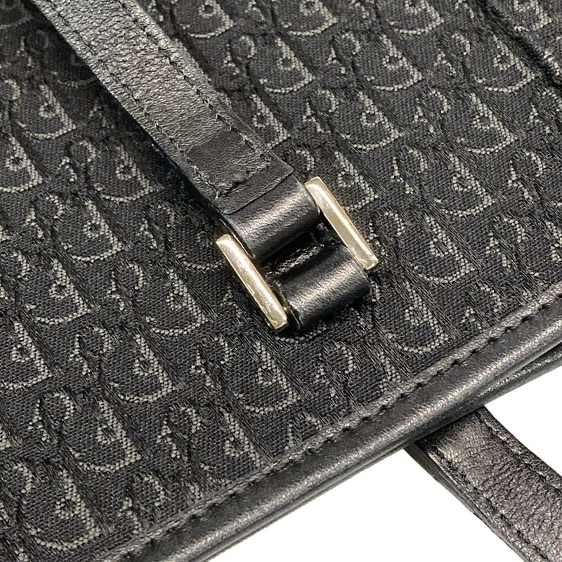 Dior Christian Dior Tote Bag Trotter Black and Gray Leather