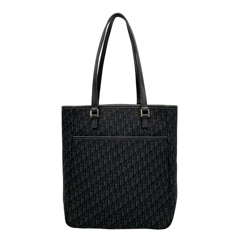 Dior Christian Dior Tote Bag Trotter Black and Gray Leather