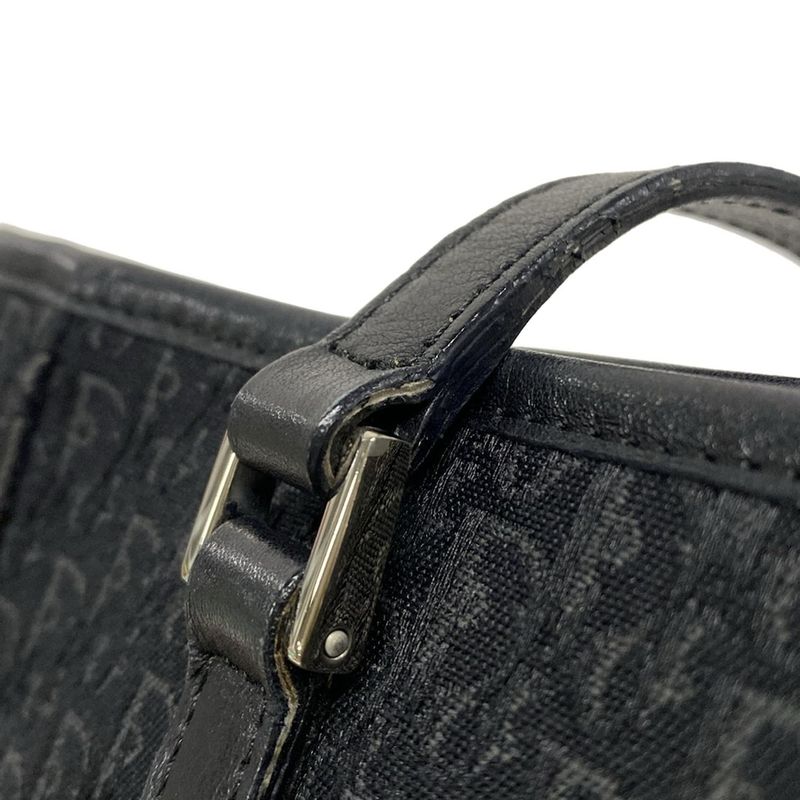 Dior Christian Dior Tote Bag Trotter Black and Gray Leather