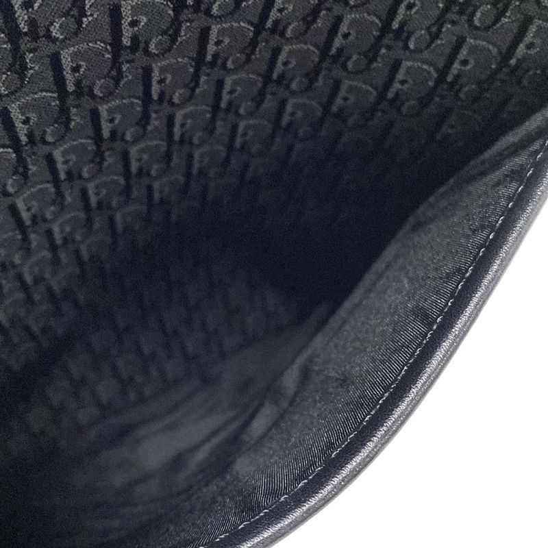 Dior Christian Dior Tote Bag Trotter Black and Gray Leather