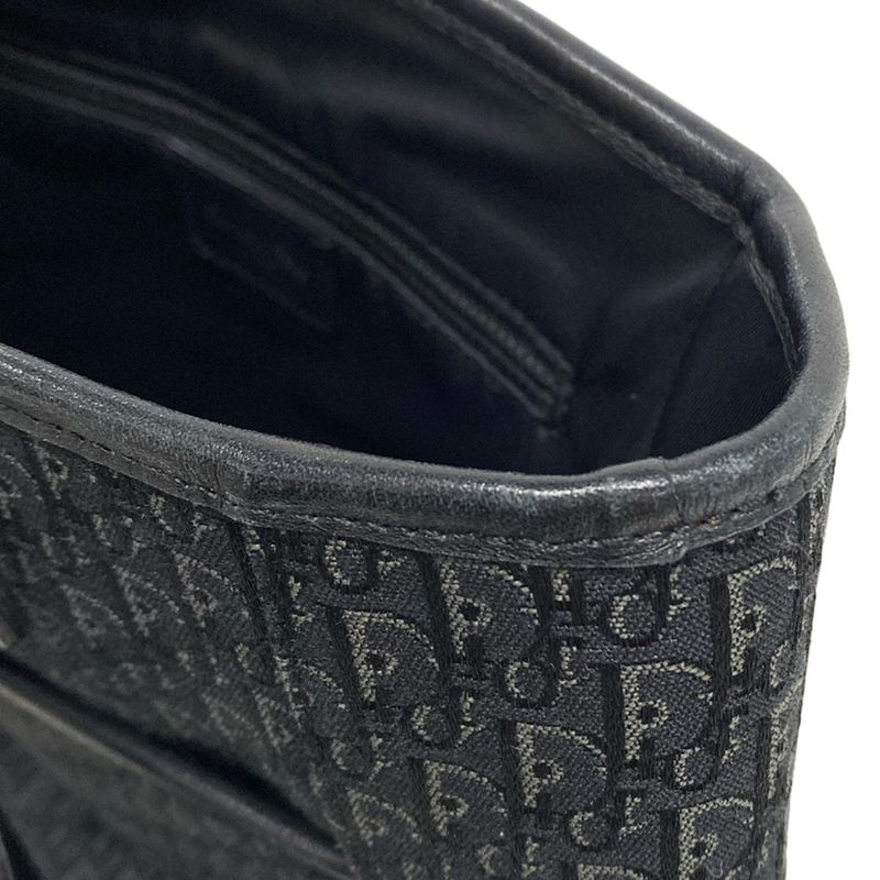 Dior Christian Dior Tote Bag Trotter Black and Gray Leather