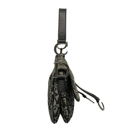 Dior Christian Dior Handbag Double Saddle Bag Black and Ivory Leather