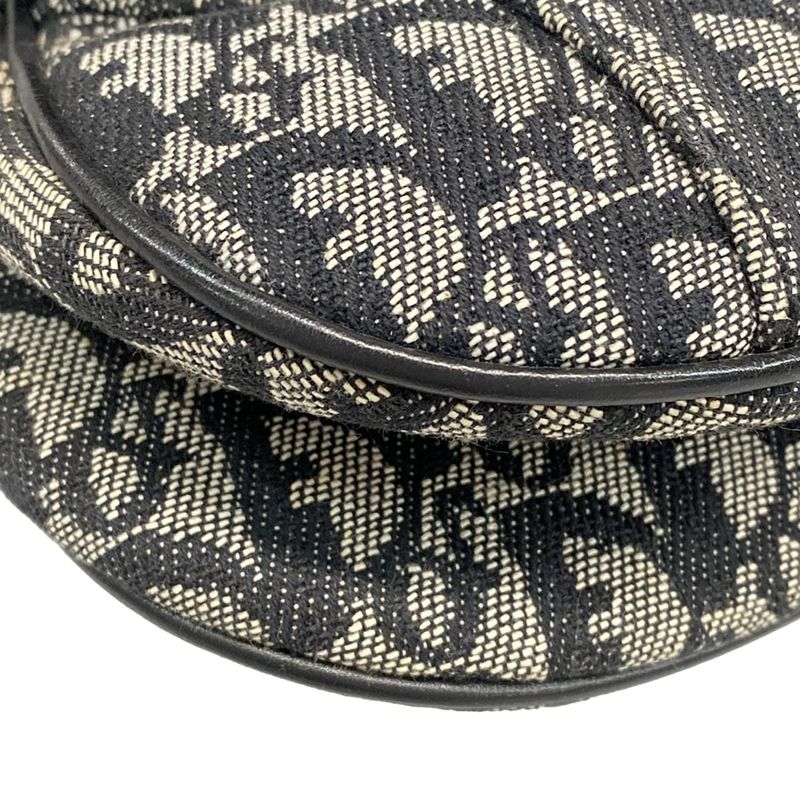 Dior Christian Dior Handbag Double Saddle Bag Black and Ivory Leather