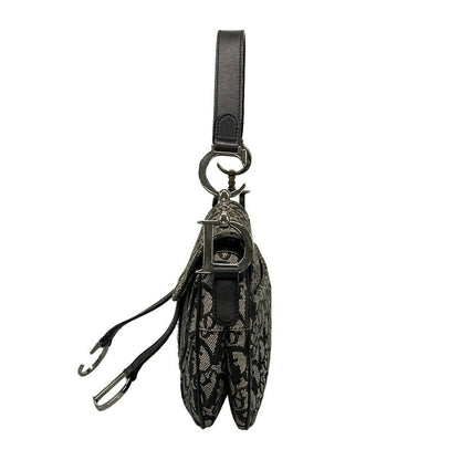 Dior Christian Dior Handbag Double Saddle Bag Black and Ivory Leather