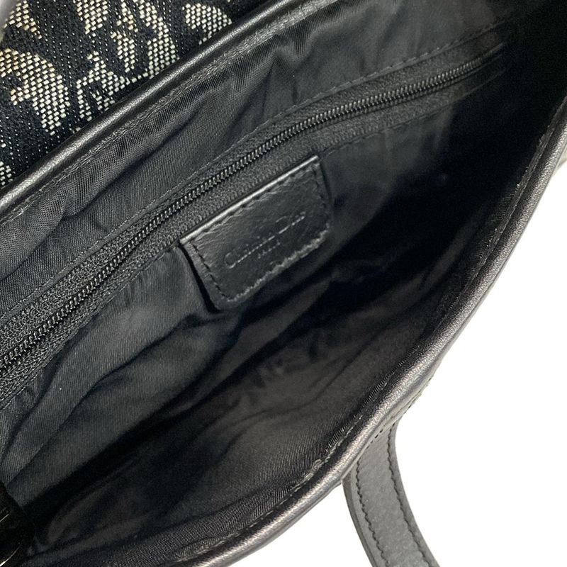 Dior Christian Dior Handbag Double Saddle Bag Black and Ivory Leather