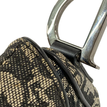 Dior Christian Dior Handbag Double Saddle Bag Black and Ivory Leather