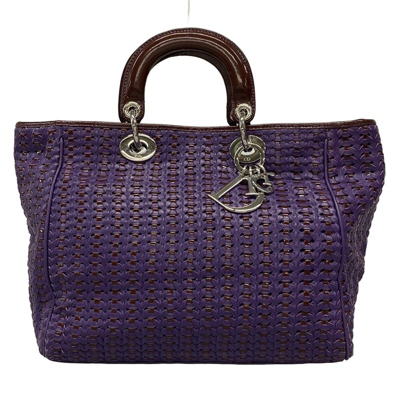 Dior Christian Dior Tote Bag - Purple Braided Leather