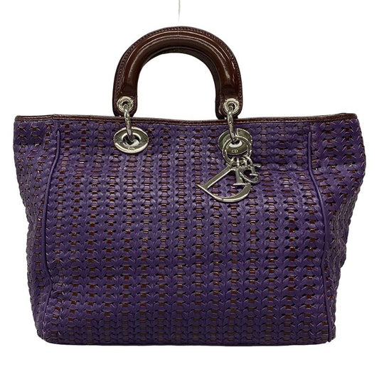 Dior Christian Dior Tote Bag - Purple Braided Leather