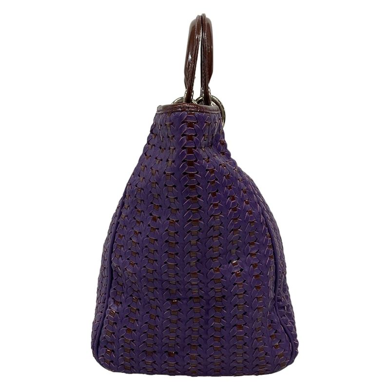 Dior Christian Dior Tote Bag - Purple Braided Leather