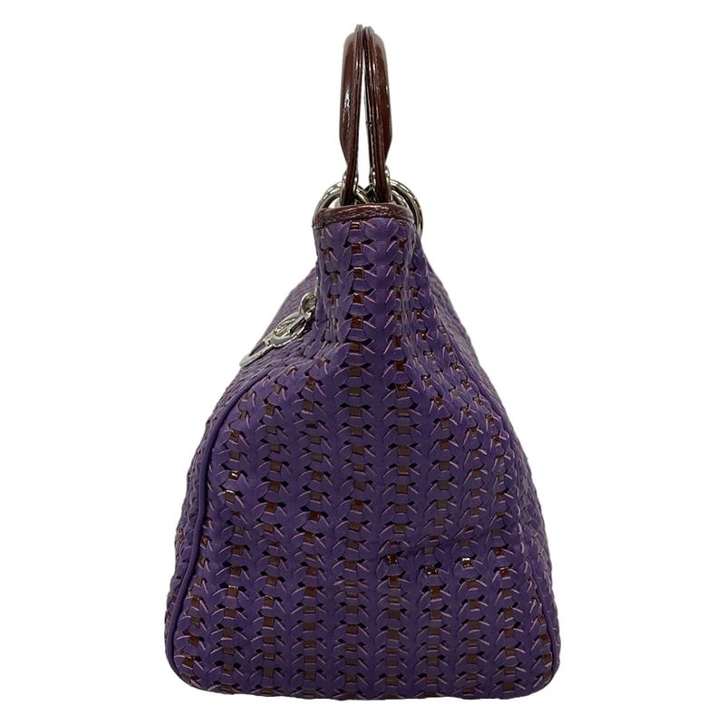 Dior Christian Dior Tote Bag - Purple Braided Leather