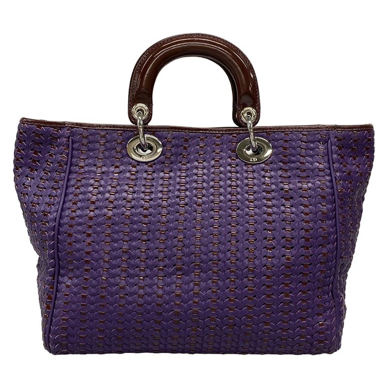Dior Christian Dior Tote Bag - Purple Braided Leather