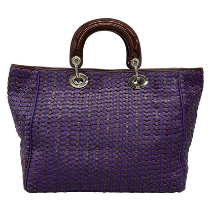 Dior Christian Dior Tote Bag - Purple Braided Leather