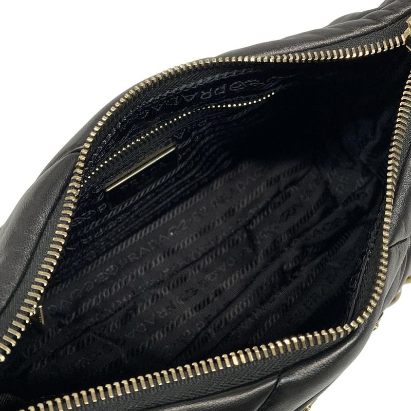 Prada Shoulder Bag Excellent Condition - 1bc157 Black Chain Shoulder Detachable