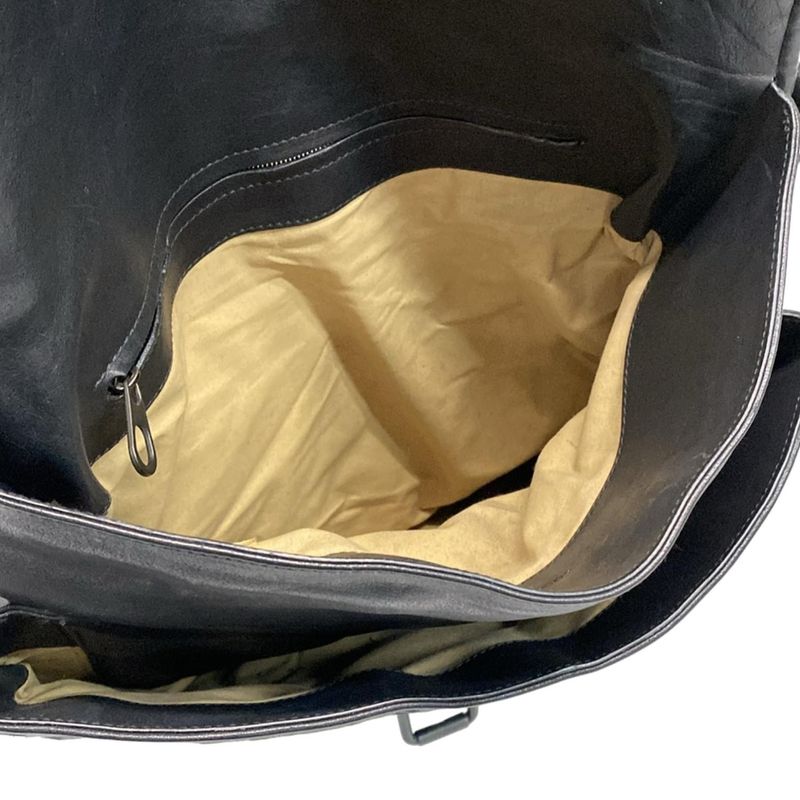 Bottega Veneta Shoulder Bag Intrecciato 199751 Black Leather