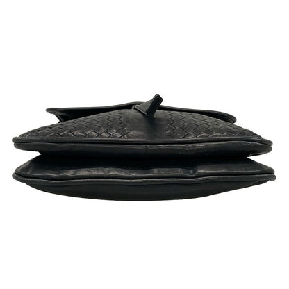 Bottega Veneta Shoulder Bag Intrecciato 199751 Black Leather