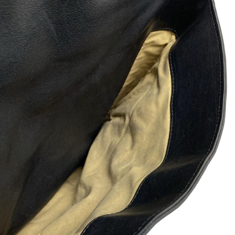 Bottega Veneta Shoulder Bag Intrecciato 199751 Black Leather