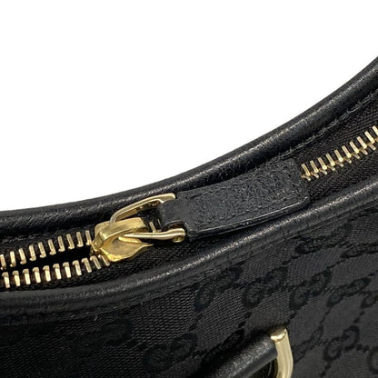 Gucci Shoulder Bag Abby GG Pattern 130738 Black Leather