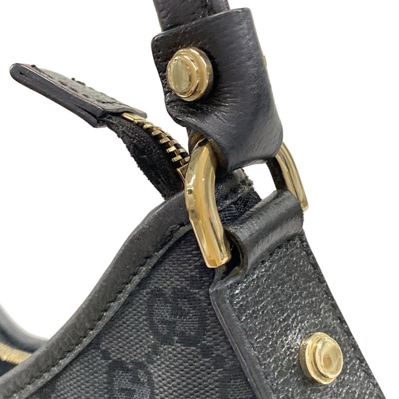 Gucci Shoulder Bag Abby GG Pattern 130738 Black Leather