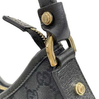 Gucci Shoulder Bag Abby GG Pattern 130738 Black Leather