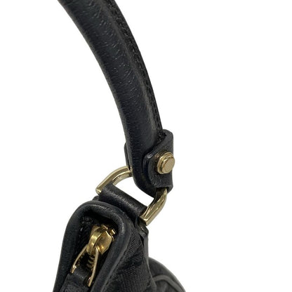 Gucci Shoulder Bag Abby GG Pattern 130738 Black Leather