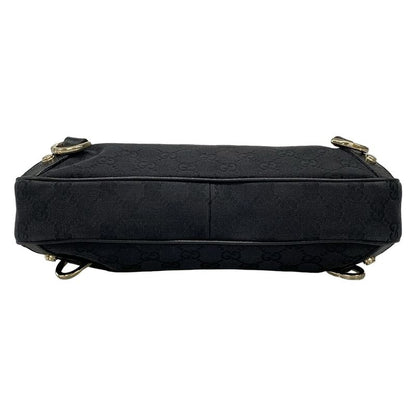 Gucci Shoulder Bag Abby GG Pattern 130738 Black Leather