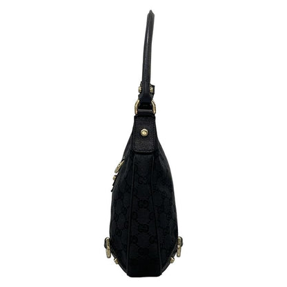 Gucci Shoulder Bag Abby GG Pattern 130738 Black Leather