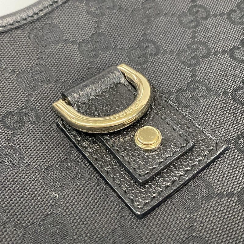 Gucci Shoulder Bag Abby GG Pattern 130738 Black Leather