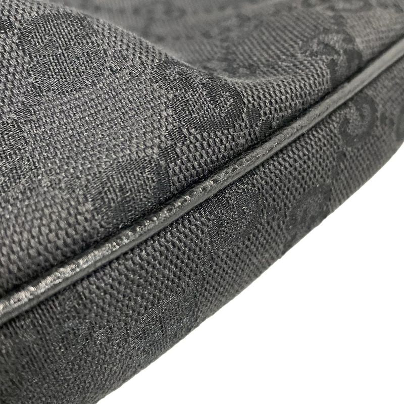 Gucci Shoulder Bag Abby GG Pattern 130738 Black Leather