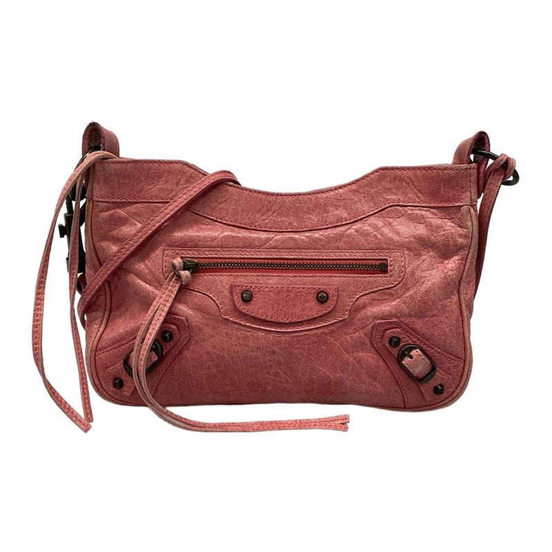 Balenciaga Shoulder Bag the Hip 242803 Pink Leather