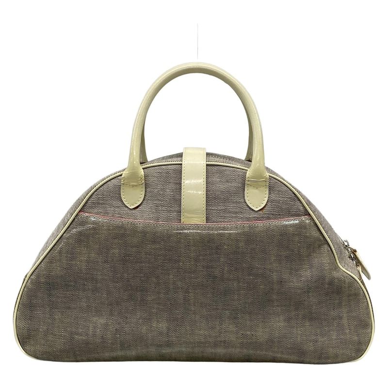 Dior Christian Dior Handbag Double Saddle Bag Gray and Ivory Leather