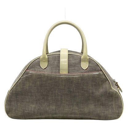 Dior Christian Dior Handbag Double Saddle Bag Gray and Ivory Leather