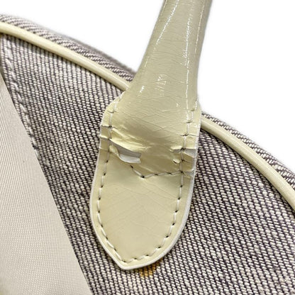 Dior Christian Dior Handbag Double Saddle Bag Gray and Ivory Leather