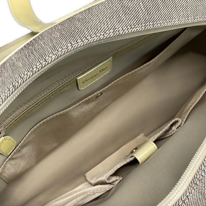 Dior Christian Dior Handbag Double Saddle Bag Gray and Ivory Leather