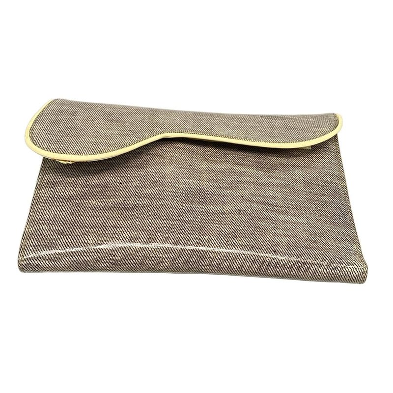 Dior Christian Dior Handbag Double Saddle Bag Gray and Ivory Leather