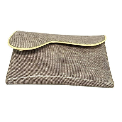 Dior Christian Dior Handbag Double Saddle Bag Gray and Ivory Leather