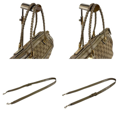 Gucci 2way Shoulder Bag with Tassel Charm Bella Bamboo Mini Tote Handbag Brown