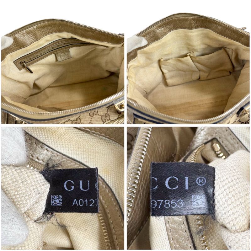 Gucci 2way Shoulder Bag with Tassel Charm Bella Bamboo Mini Tote Handbag Brown