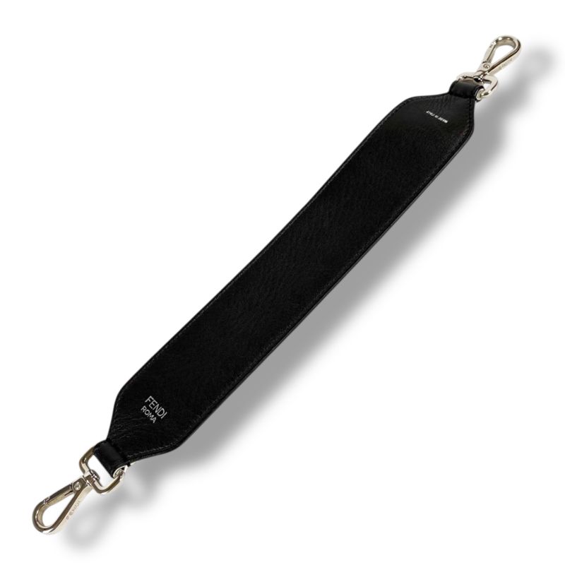 Fendi Strap You Mini Zucca Pattern Black White Velour Leather Shoulder Strap